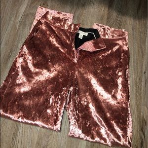 Velvet pink Topshop pants